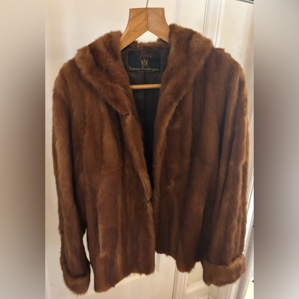 Hudson's Bay Company Rich Brown Mink Fur Coat